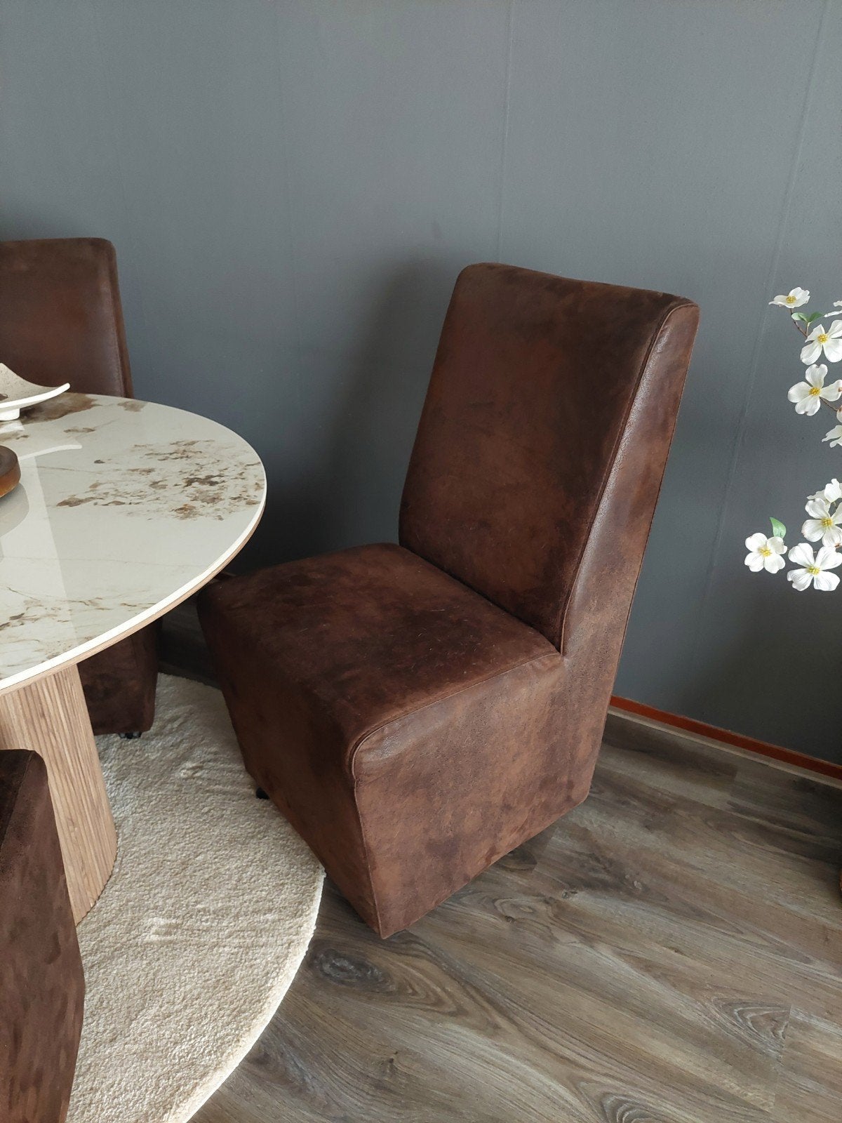 vier mooie eethoek stoelen, Huis en Inrichting, Fauteuils, Ophalen, Zo goed als nieuw, Minder dan 75 cm
