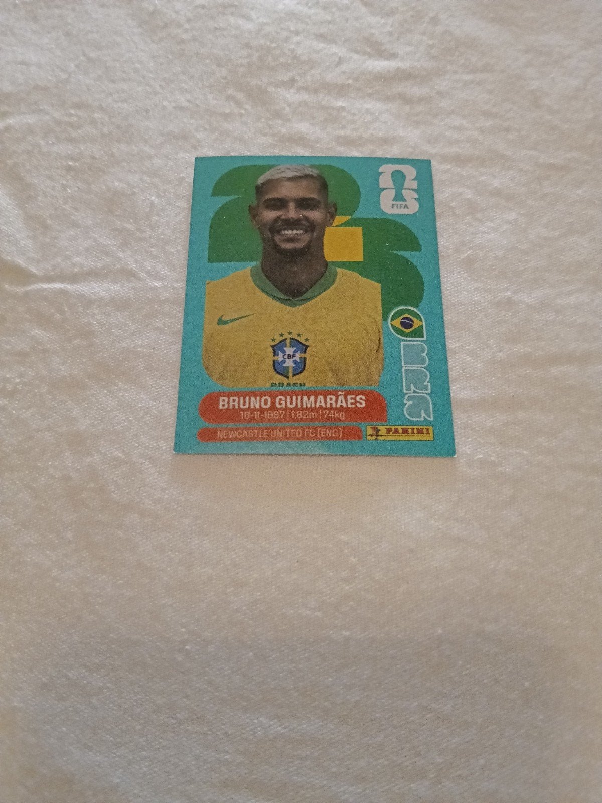 Panini FIFA 365 2023 Bruno Guimarães Spelerskaart, Ophalen of Verzenden, Zo goed als nieuw, Buitenlandse clubs, Spelerskaart