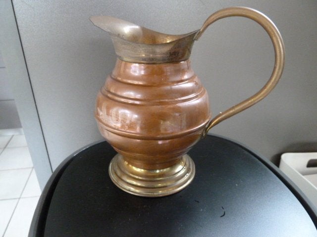 Kannetje koper hoogte 13-14 cm, Antiek en Kunst, Verzenden