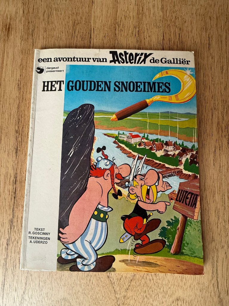 Asterix – Het gouden snoeimes – Dargaud Benelux – 1980, Eén stripboek, Ophalen of Verzenden, Gelezen