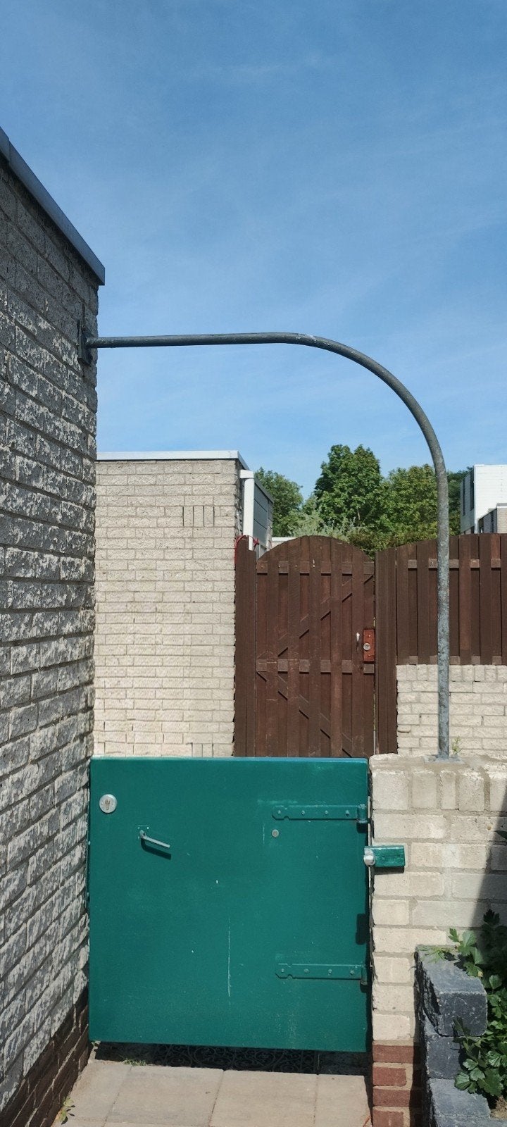 Metalen poort frame met ronding - 140x120 cm, Ophalen, Met poort, Zo goed als nieuw, Tuinhek
