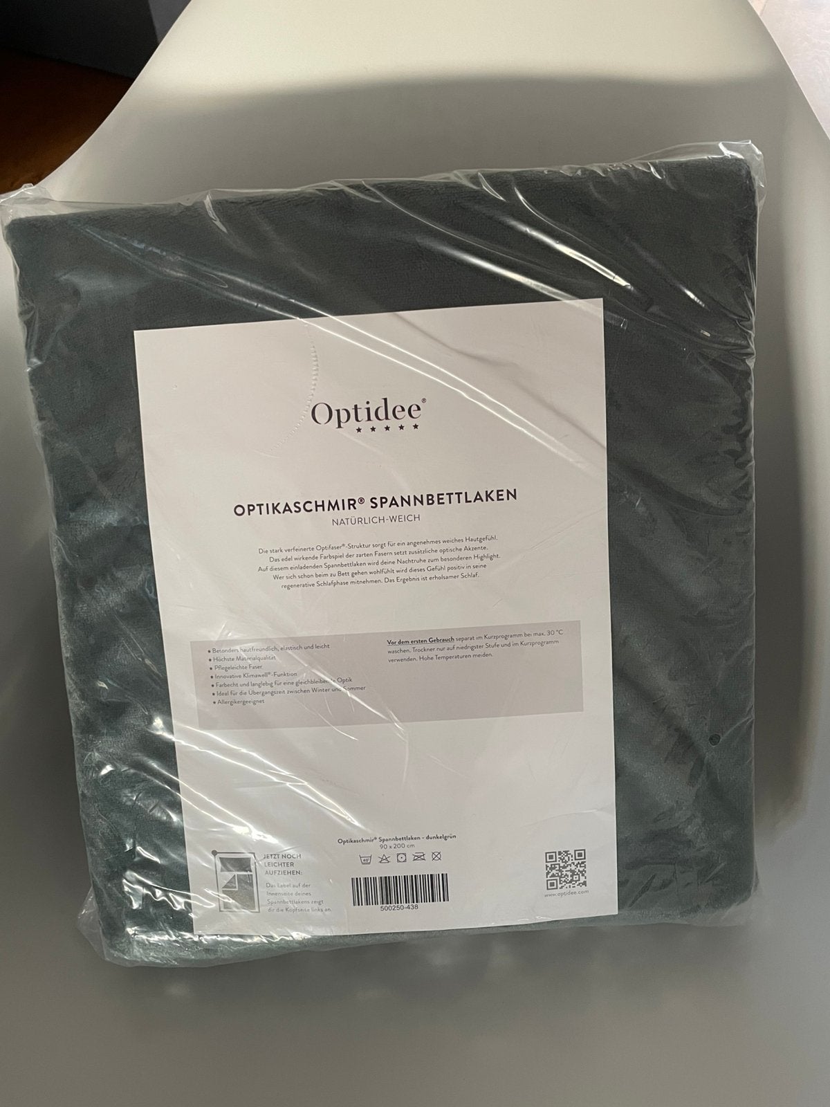 Nieuw! Optikasjmier hoeslaken donkergroen, Huis en Inrichting, Slaapkamer | Beddengoed, Eenpersoons, Hoeslaken of Sloop, Nieuw