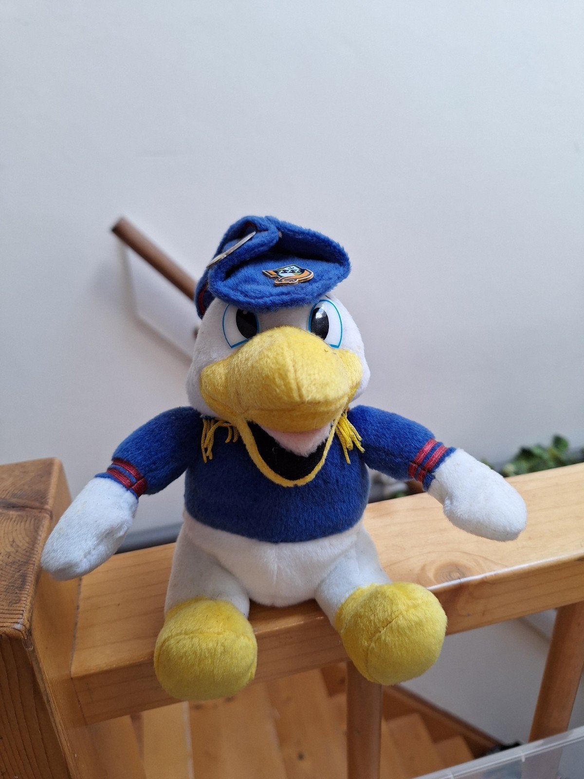 Amsterdam Admirals mascotte met World Bowl en logo speldjes, Ophalen of Verzenden, Gebruikt