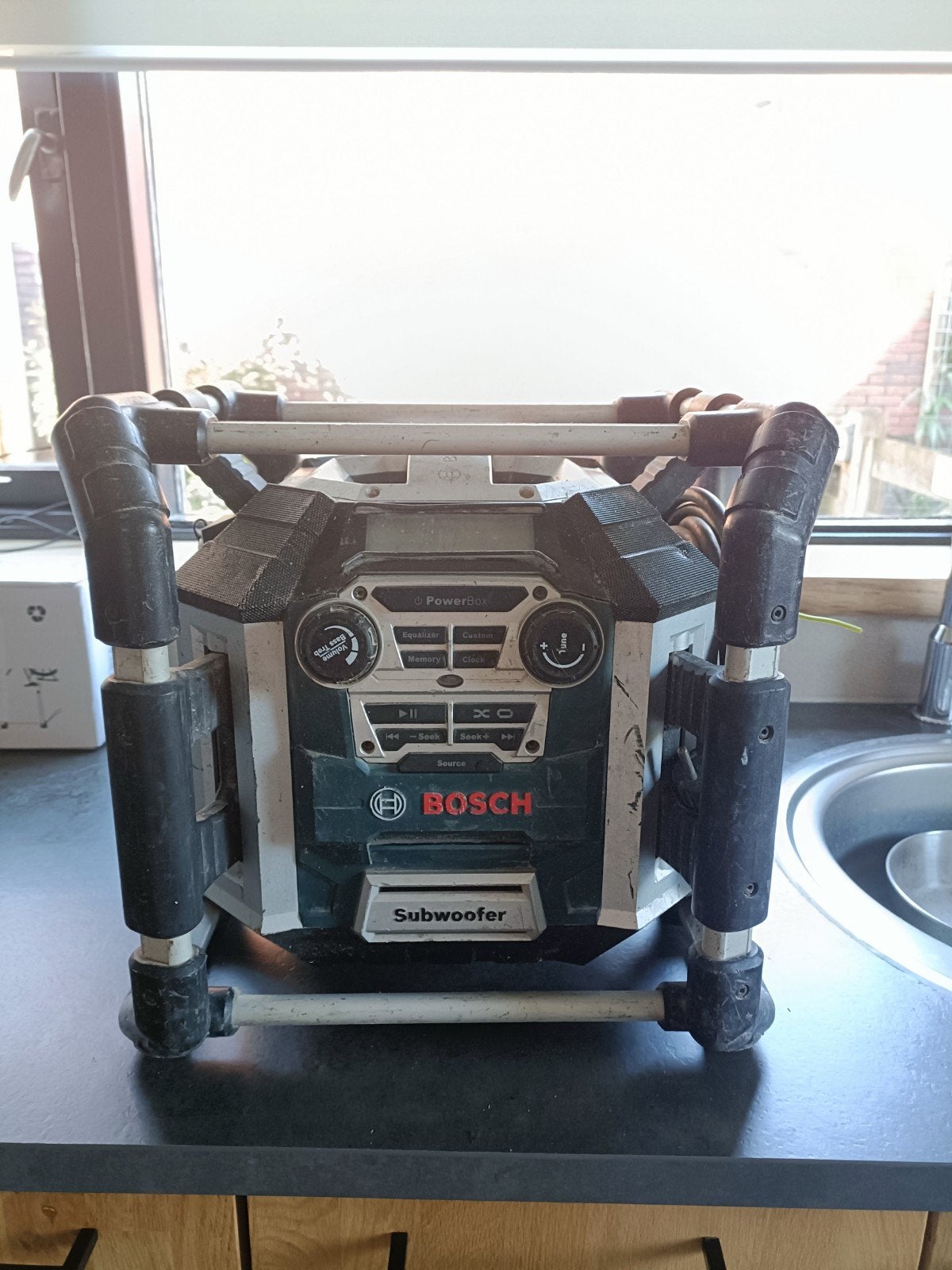 Bouw/klus radio Bosch subwoofer, Ophalen, Gebruikt, Bouwradio