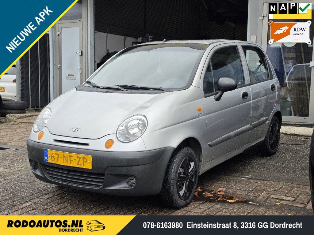 Daewoo Matiz 0.8 Pure PS Schuifdak Stuurbekr. Nw APK ✅, Auto's, Gebruikt, Matiz, Origineel Nederlands, Bedrijf
