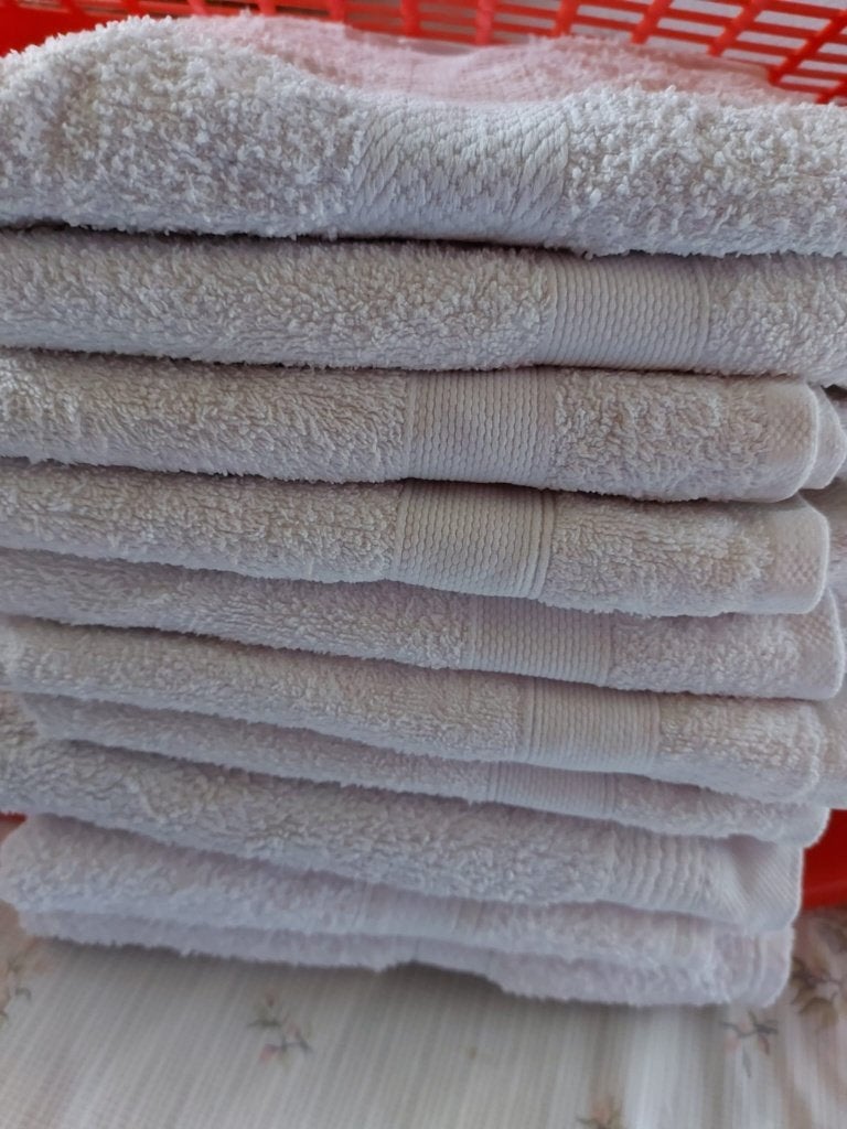10 x badhanddoeken "gebruikt", Huis en Inrichting, Badkamer | Badtextiel en Accessoires, Ophalen, Grijs, Handdoek