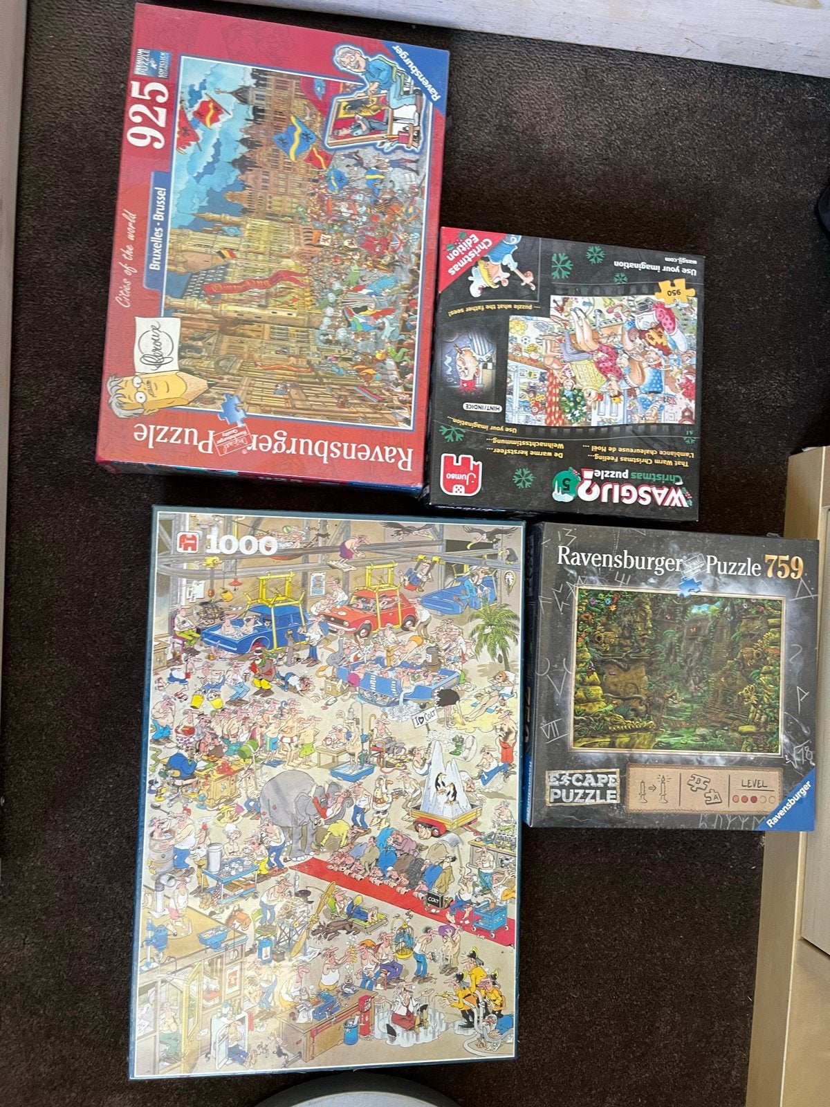 Diverse Ravensburger en Wasgij Legpuzzels, Ophalen of Verzenden, 500 t/m 1500 stukjes, Gebruikt, Legpuzzel