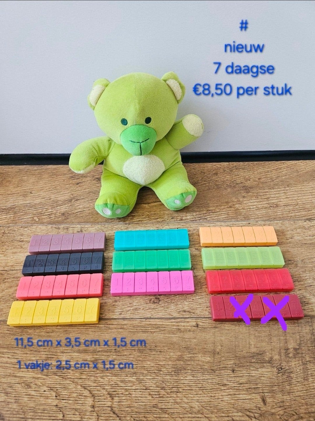 # Tupperware nieuwe 7 daagse pillendoosjes gekleurd, Ophalen of Verzenden, Nieuw, Overige kleuren, Overige typen