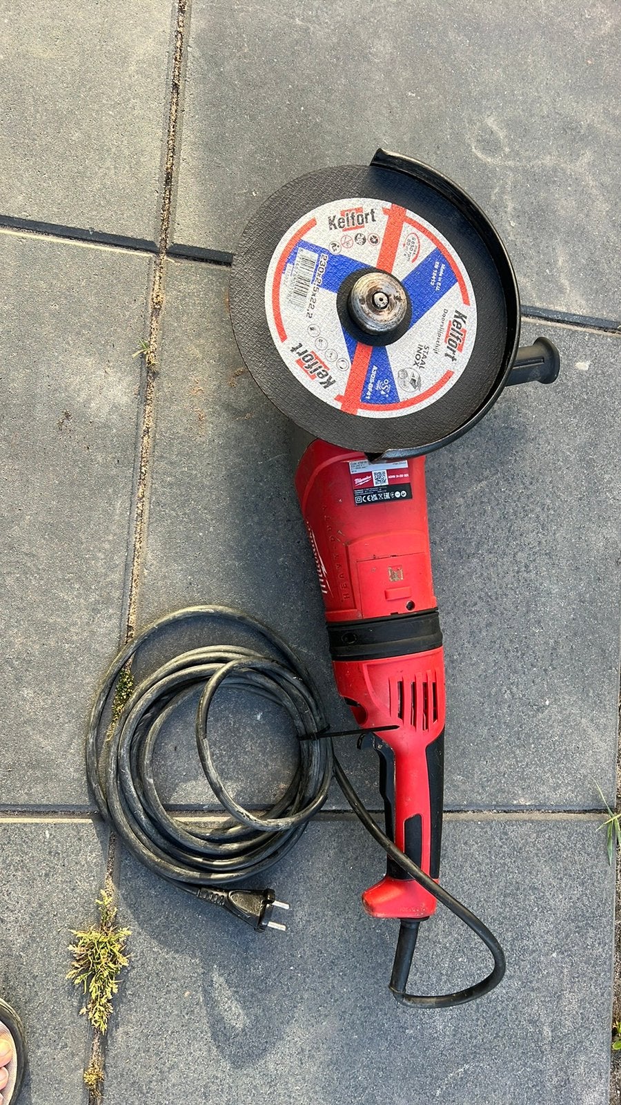 Milwaukee Haakse Slijper 230 mm (AGVM 24-230 GEX, Ophalen, Zo goed als nieuw, 1000 watt of meer, Haakse handslijpmachine