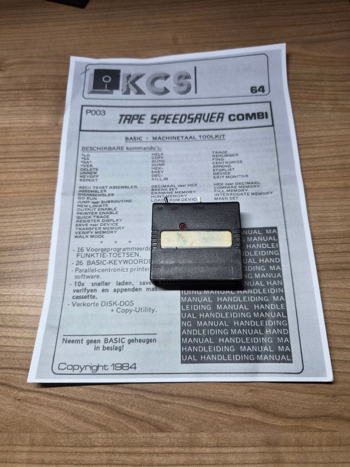 Commodore 64 KCS Speedsaver Cartridge (zonder assembly monit, Ophalen of Verzenden, KCS