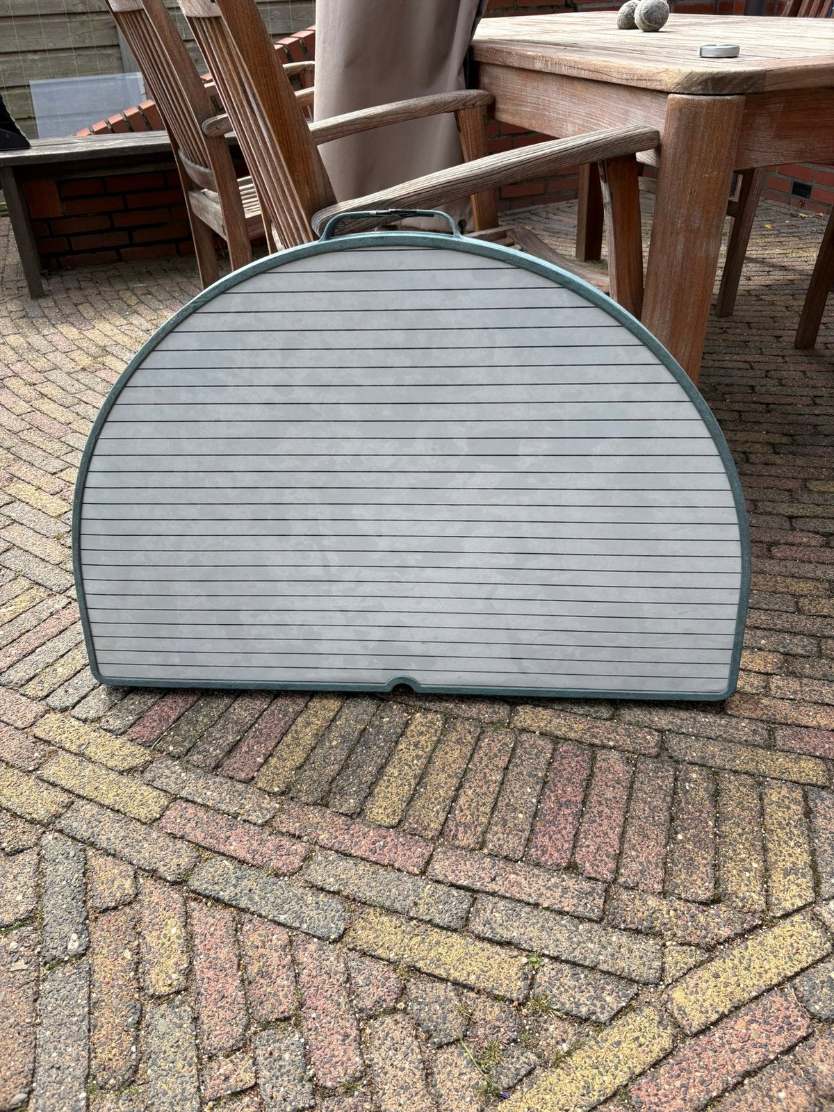 Campingtafel, Ophalen of Verzenden, Gebruikt, Rechthoekig, Rvs