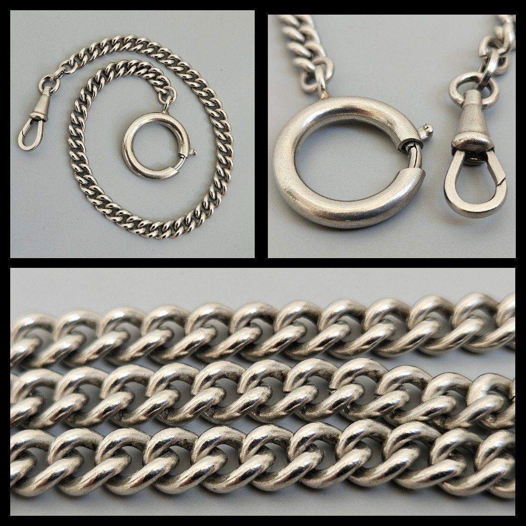 Horlogeketting voor aan een zakhorloge,  24 cm., Sieraden, Tassen en Uiterlijk, Antieke sieraden, Ophalen of Verzenden, Overige materialen