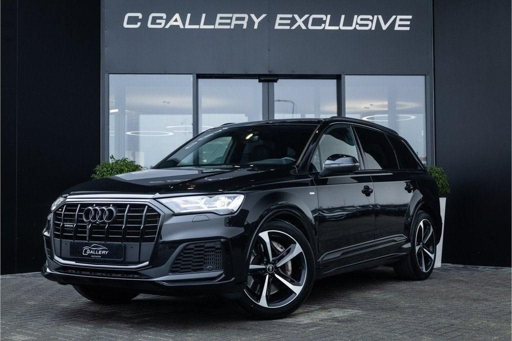 Audi Q7 55 TFSI e quattro Pro Line S - S Line | Luchtvering, Auto's, Audi, Automaat, Gebruikt, Zwart, 2995 cc