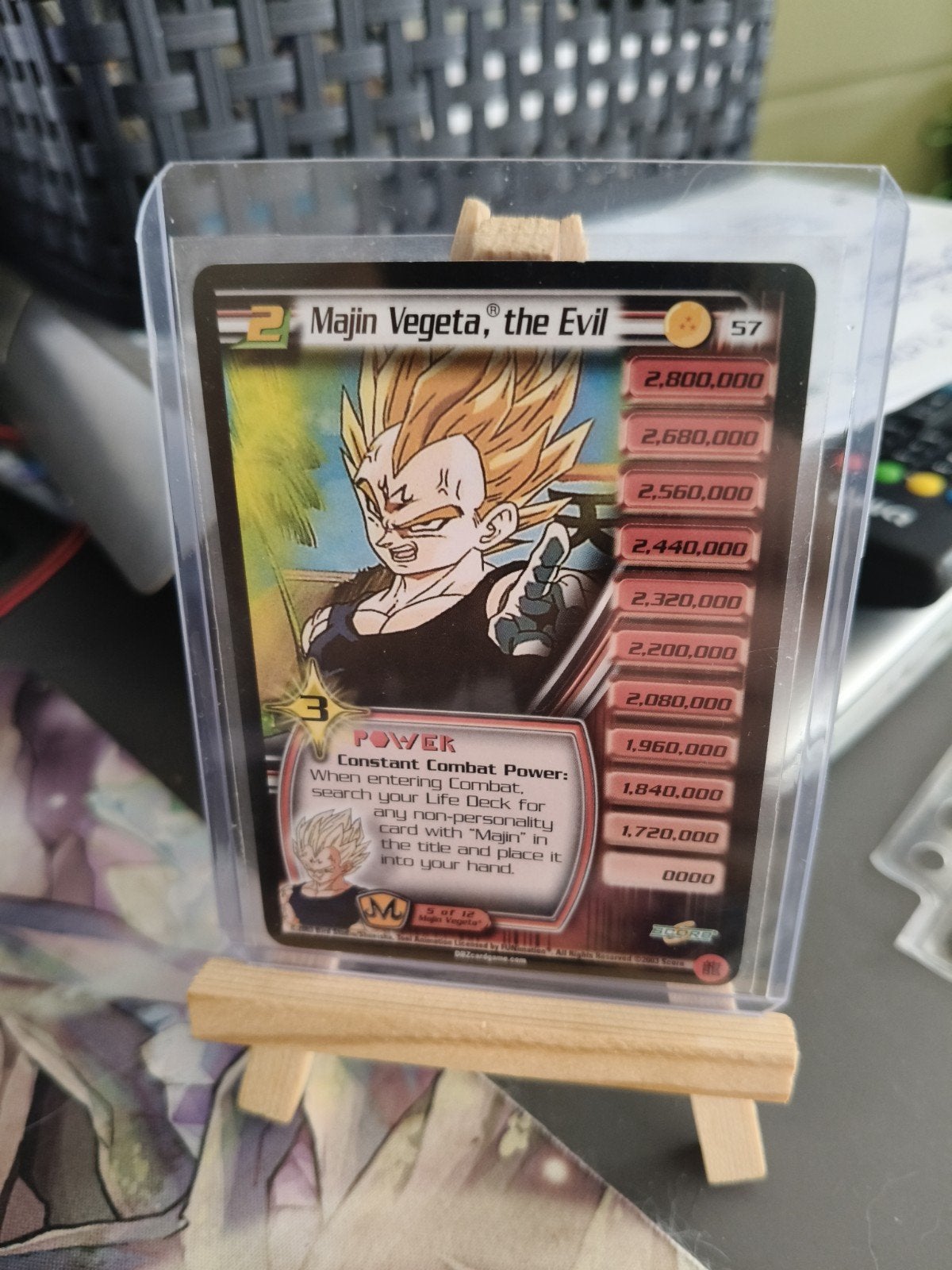 Dragon Ball Z Majin Vegeta, the Evil ruilkaart, Ophalen of Verzenden, Zo goed als nieuw, Losse kaart
