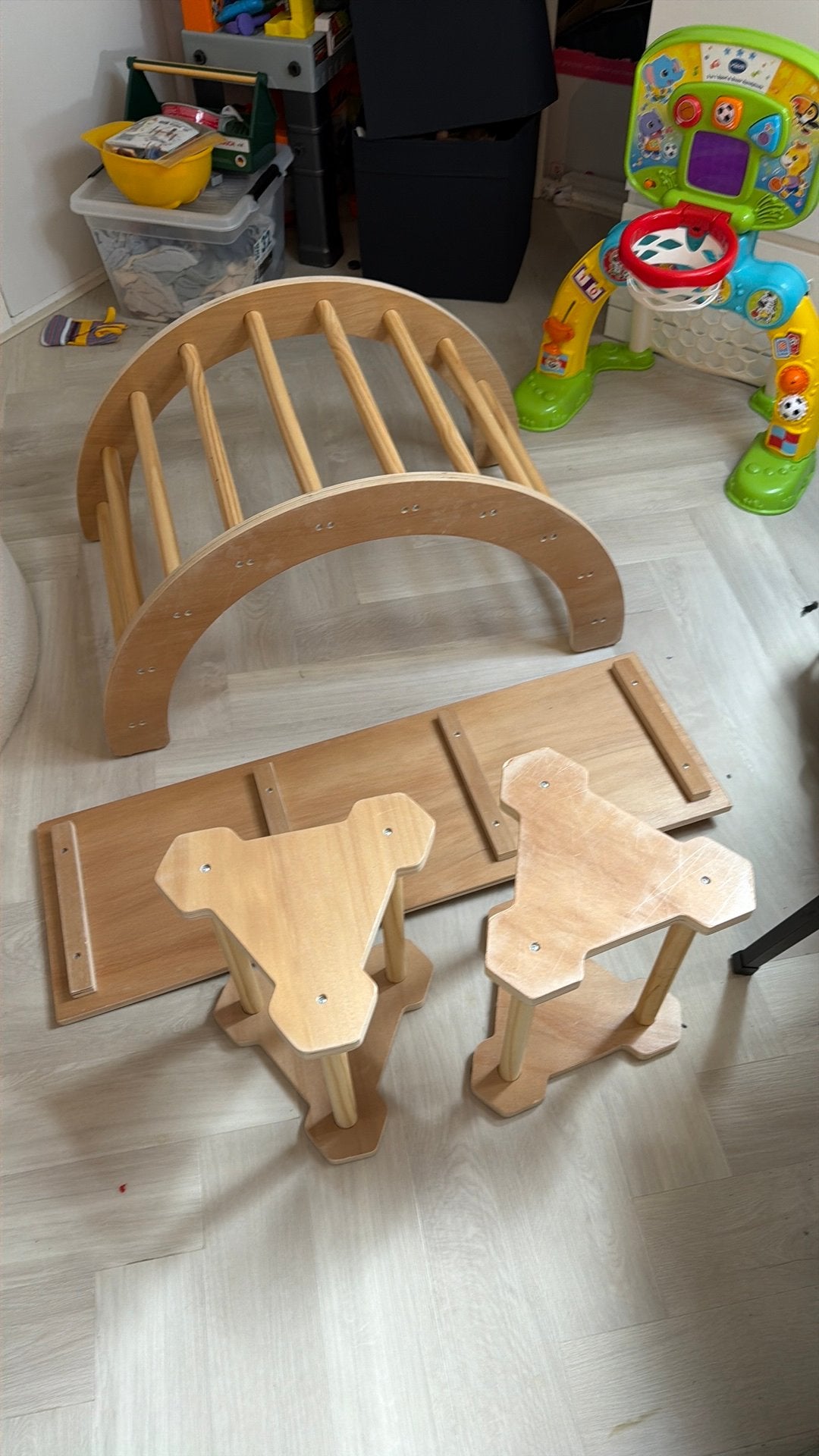 Houten klim en balans set, Ophalen, Zo goed als nieuw