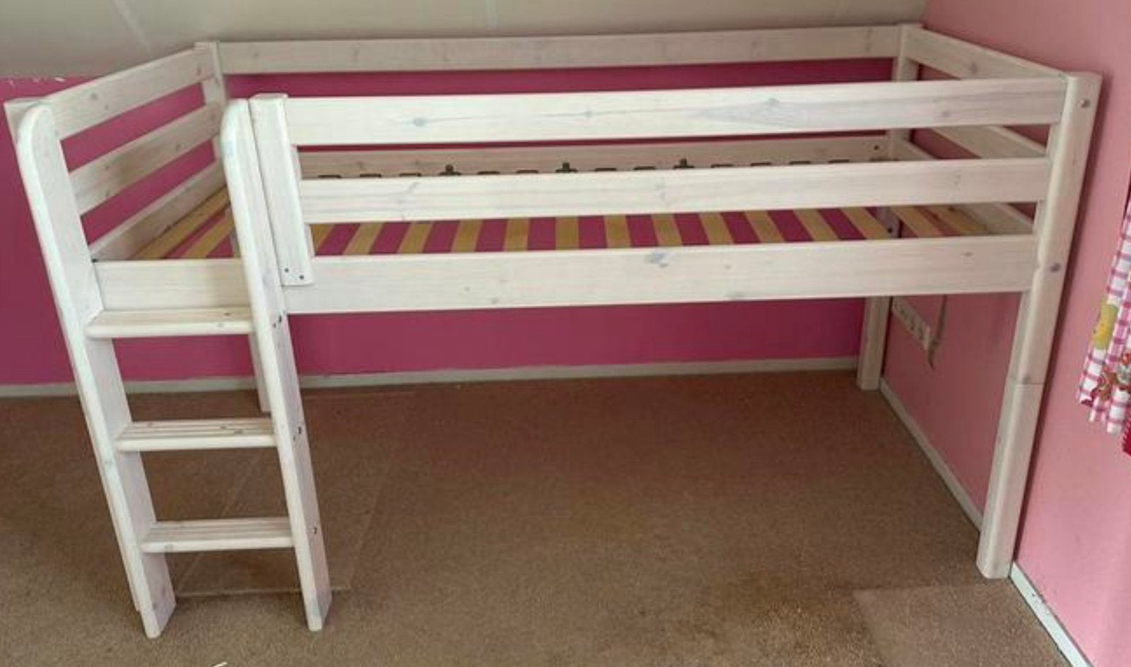 FLEXA Classic - Halfhoogslaper - whitewash - 120cm!!!, Ophalen, Gebruikt, Halfhoogslaper