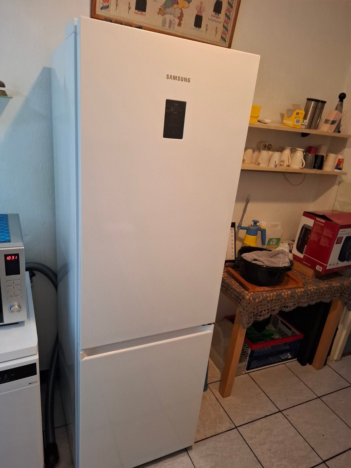 Samsung koel/vriescombinatie. ZGAN!, Witgoed en Apparatuur, Ophalen, 200 liter of meer, Met aparte vriezer, 160 cm of meer