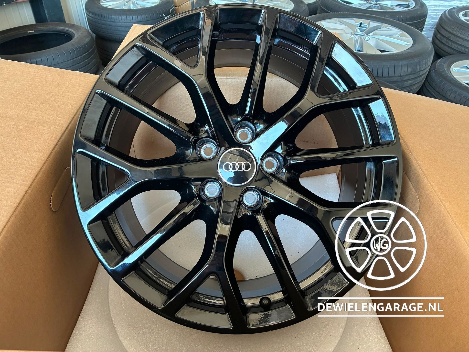 4x 18 inch Audi Velgen Origineel NIEUW DEMO Q3 A3 5x112 Blac, Auto-onderdelen, Banden en Velgen, Velg(en), -, -, Nieuw