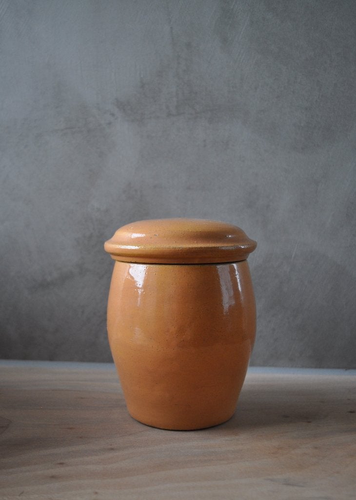 Oude Franse ? Dekselpot Kruidenpot Pot 14 cm, Ophalen of Verzenden