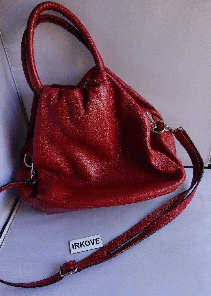 BIJZONDER MOOIE LEREN DAMES TAS * Mooi Model ! *, Verzenden, Nieuw, Rood, Handtas