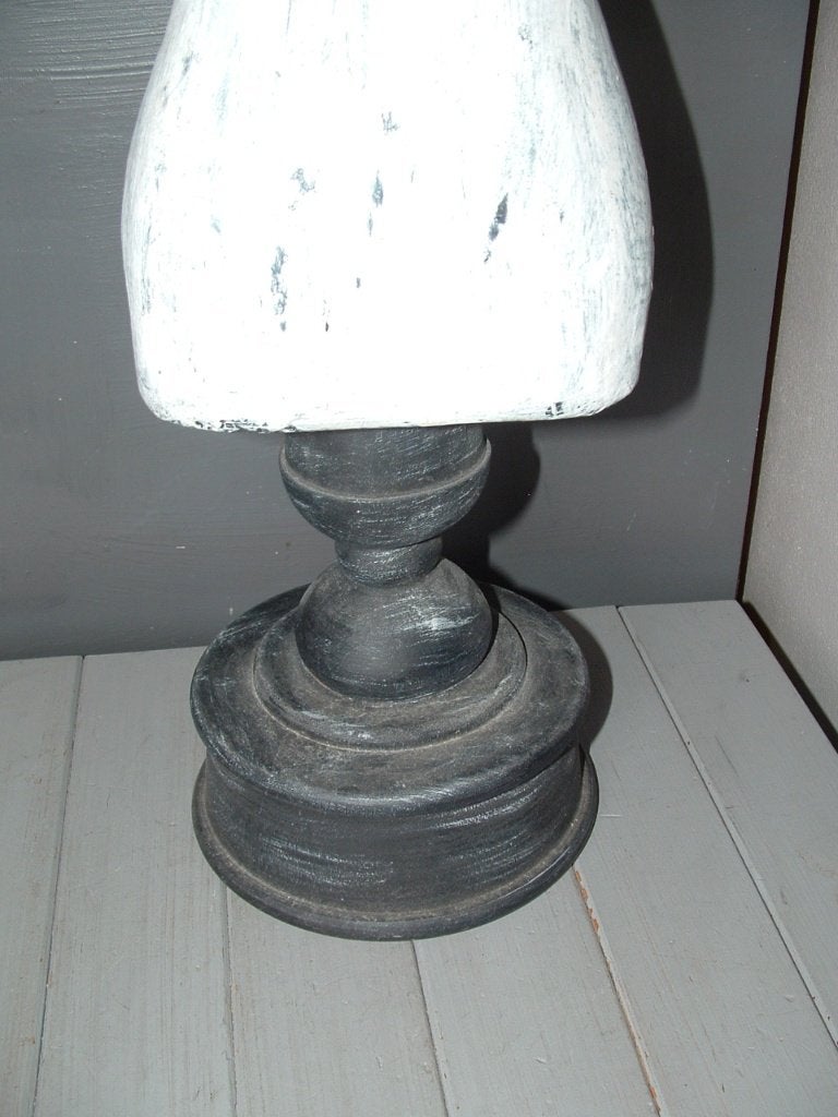 Buste tafelmodel papier-maché paspop op houten voet 61 cm, Ophalen of Verzenden