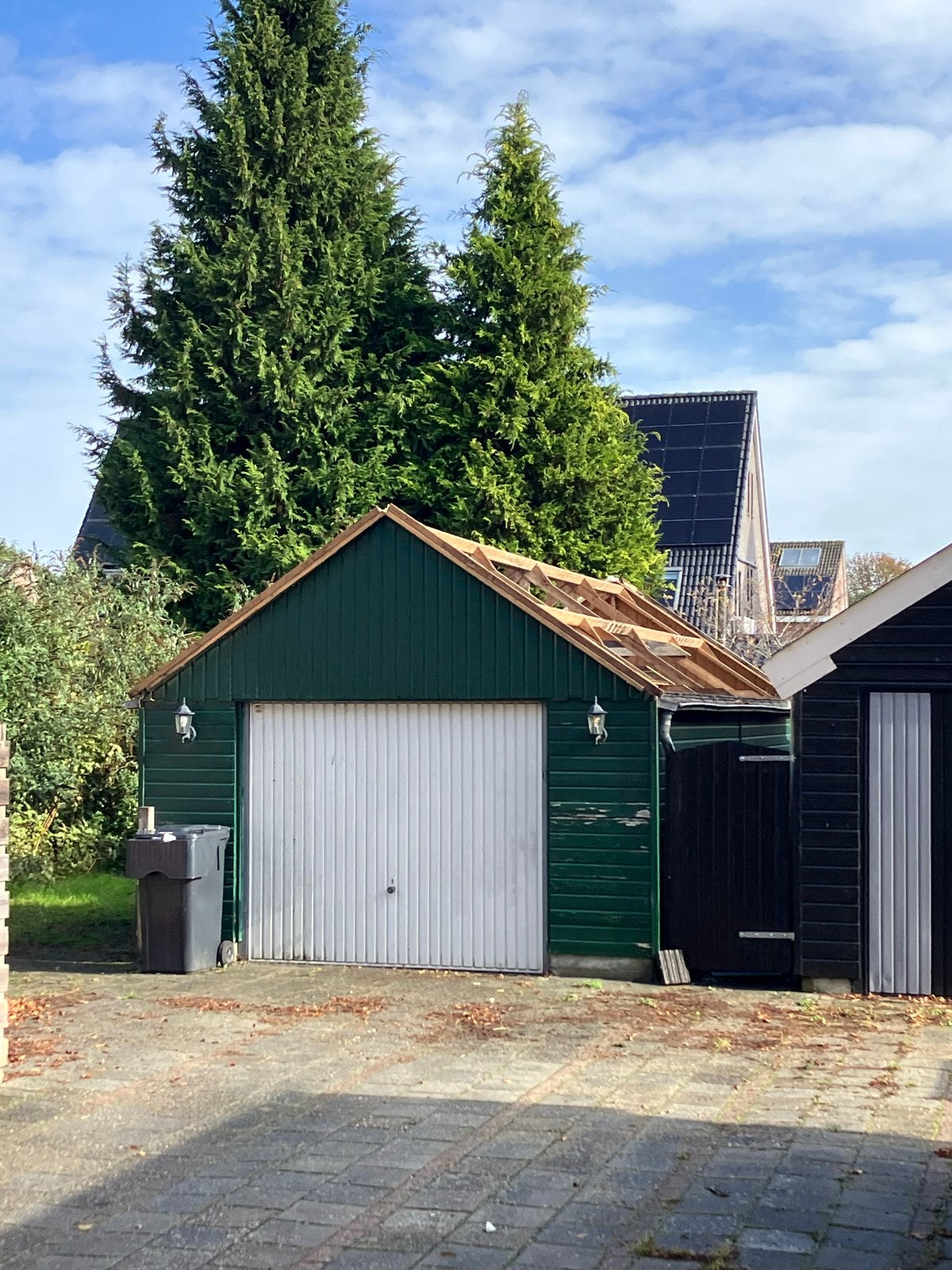 Ruime schuur/garage 8x3 meter - exclusief dak!, Tuin en Terras, Ophalen, Gebruikt, Hout, Overige typen