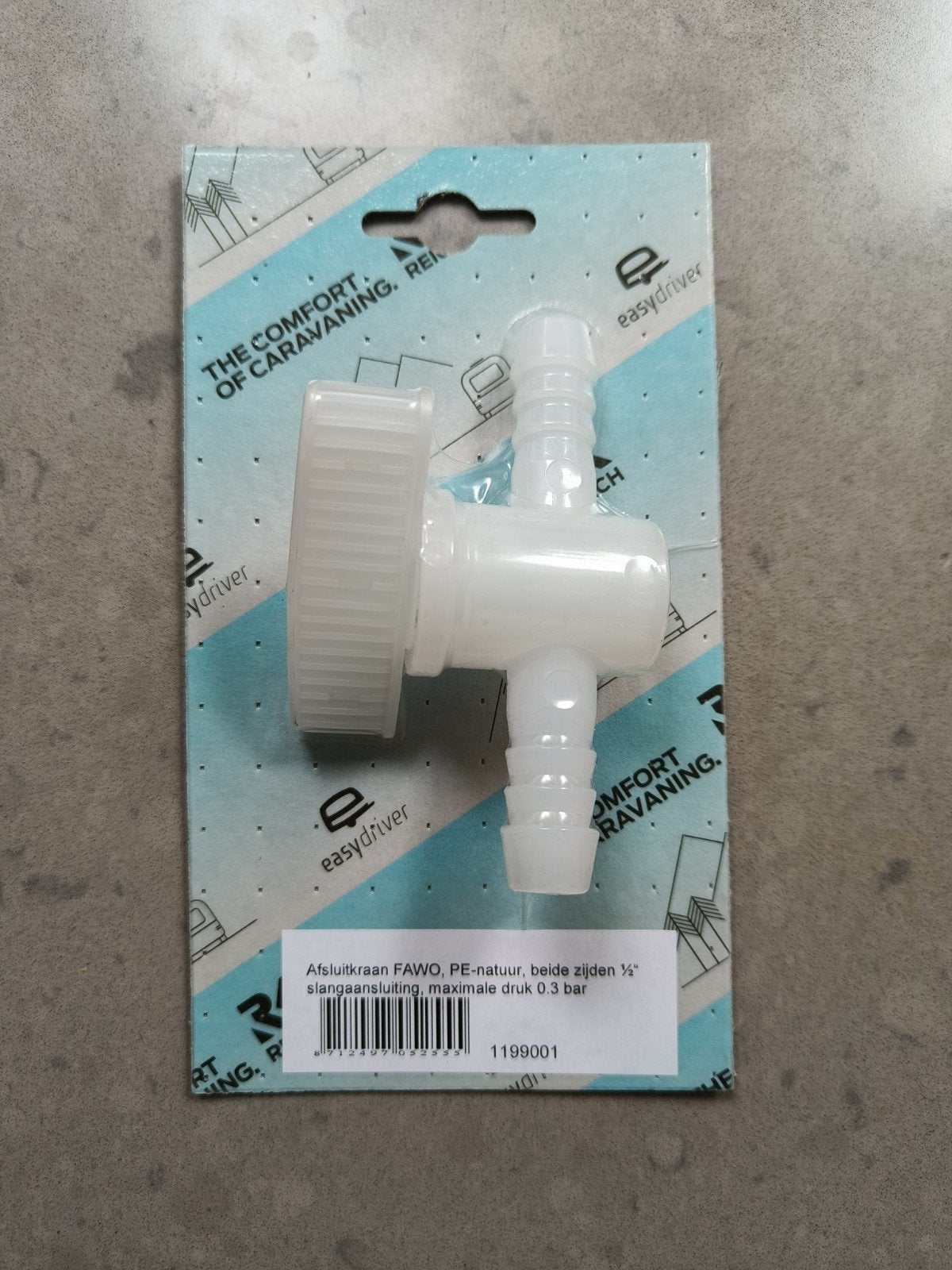 FAWO afsluitkraan ½ inch – caravan/camper – nieuw, Ophalen of Verzenden, Nieuw