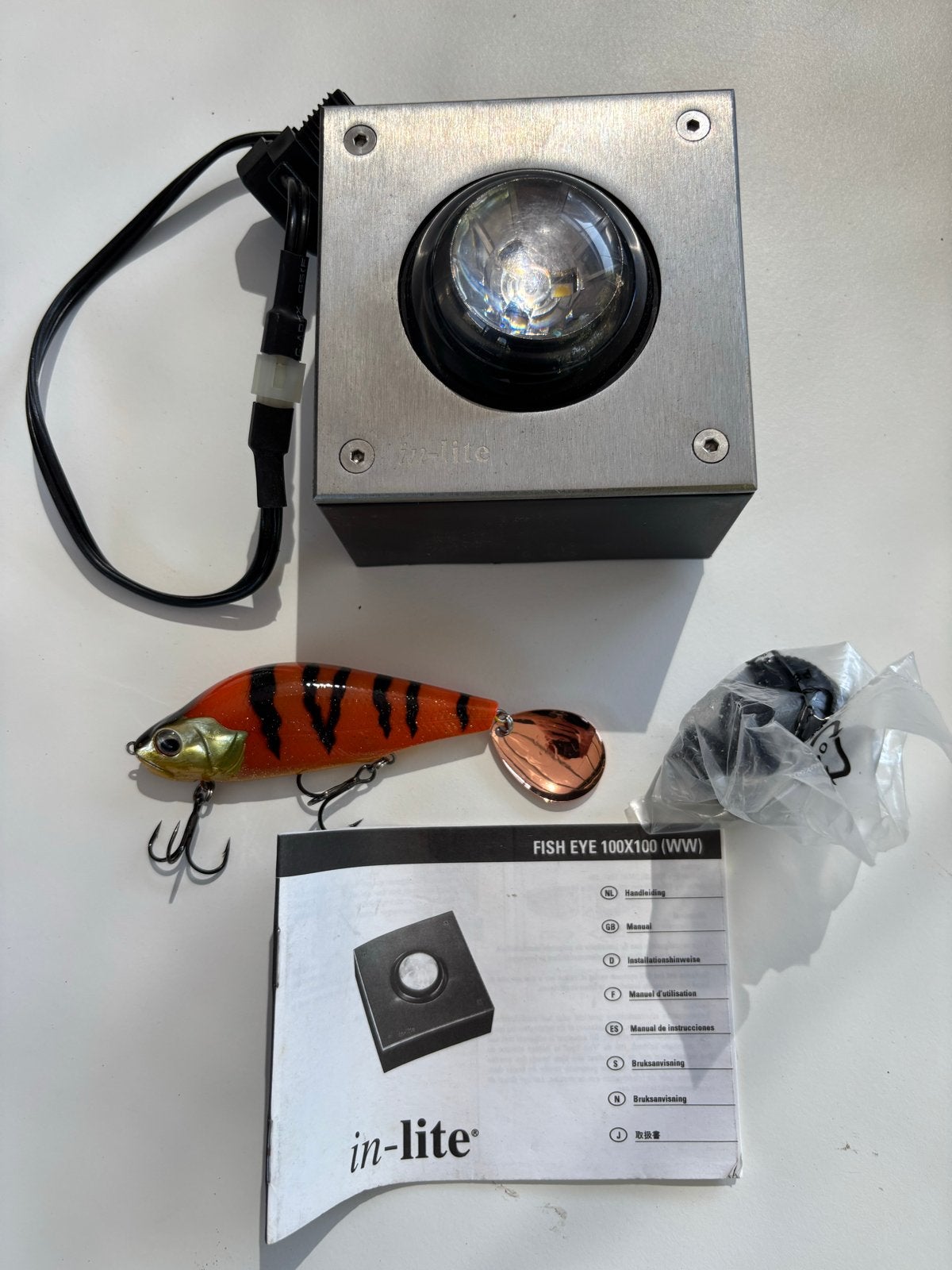 In-lite buitenlampen: FISH EYE en FLH-LED008, Minder dan 50 watt, Ophalen of Verzenden, Netvoeding, Vloerlamp