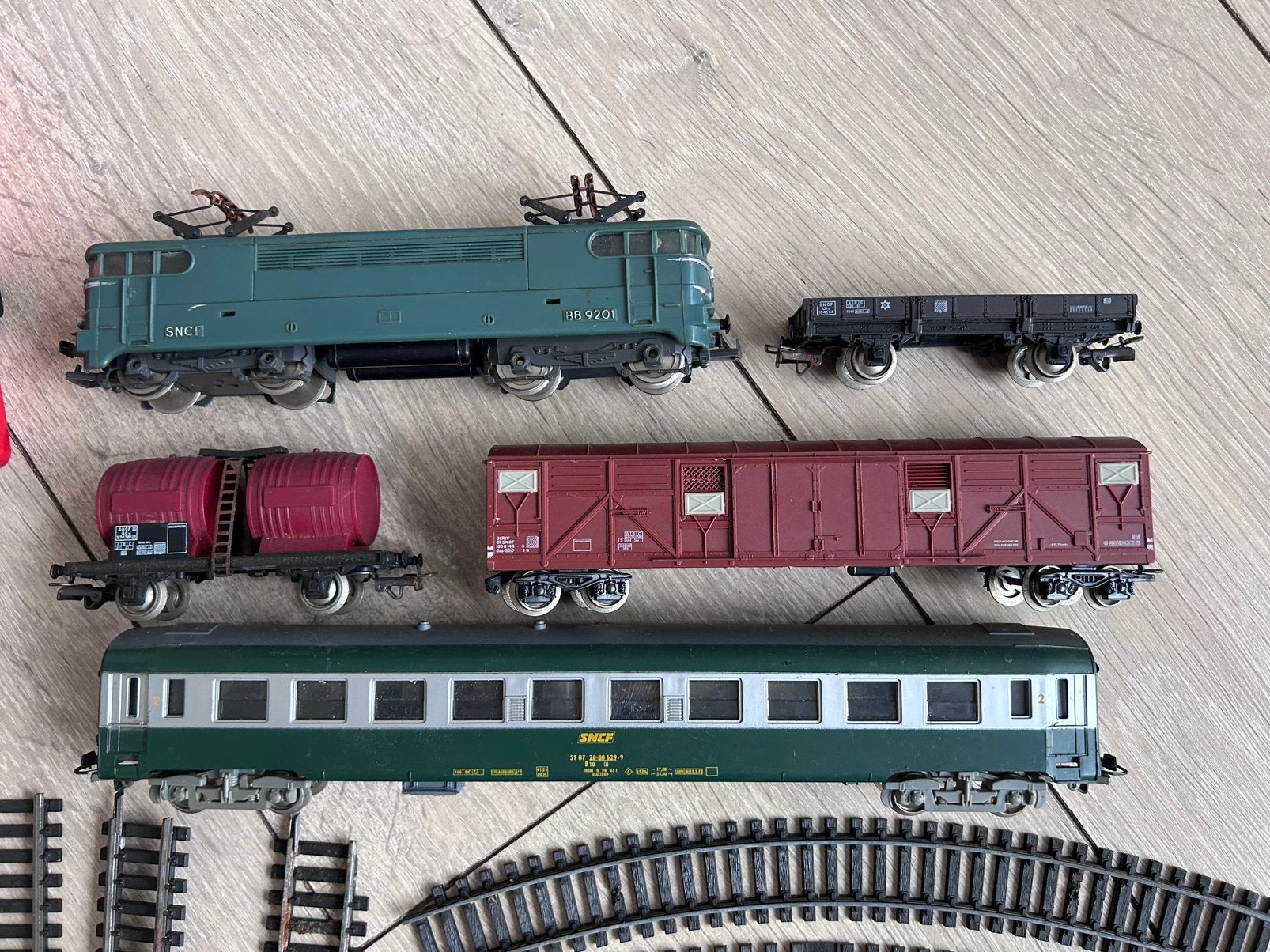 Jouef trein SNCF BB 9201 + wagons, Ophalen, Zo goed als nieuw, Gelijkstroom, Jouef