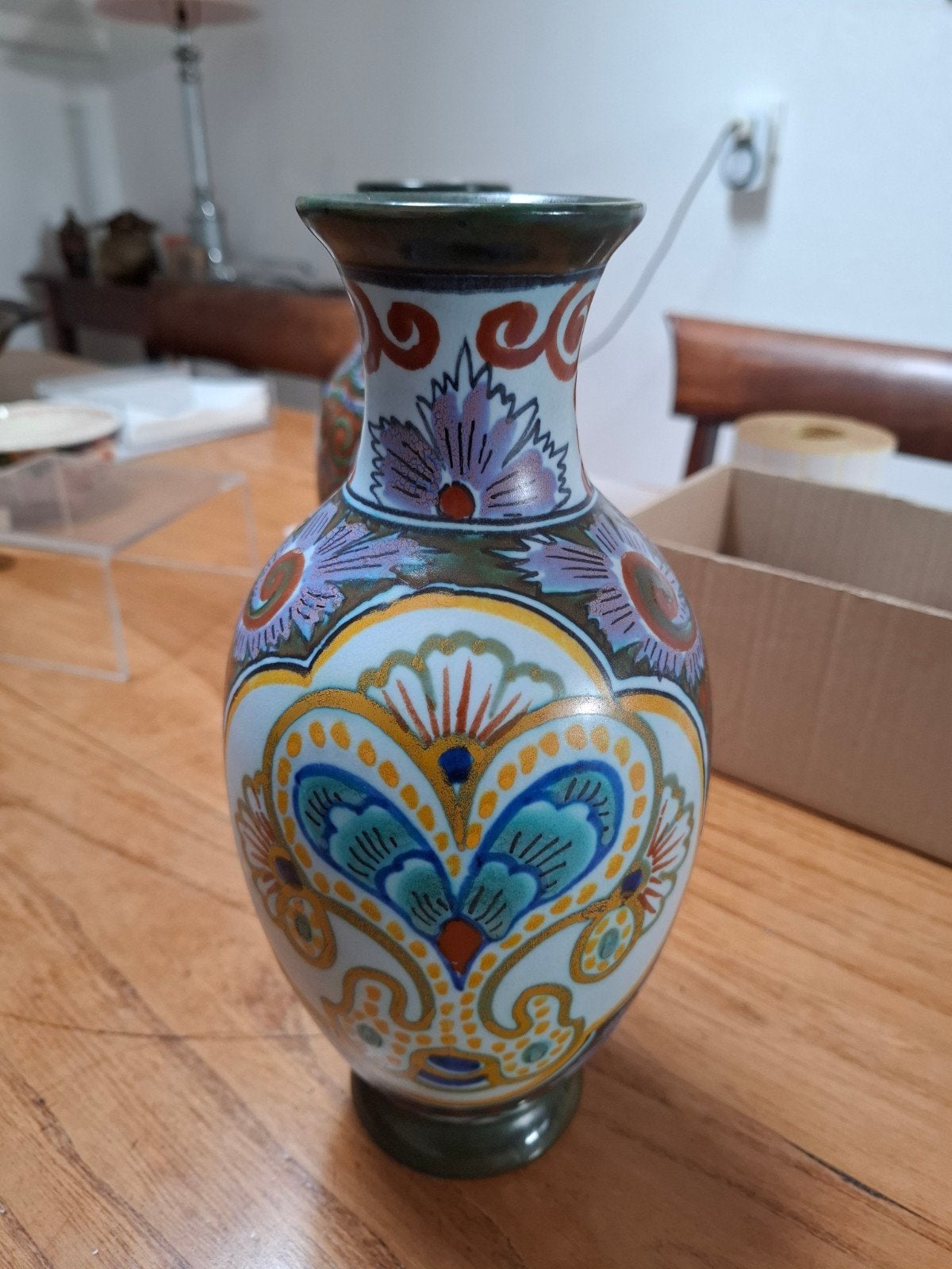 2 artdeco licht beschadigde 813 Gouds Plateel, Antiek en Kunst, Ophalen of Verzenden