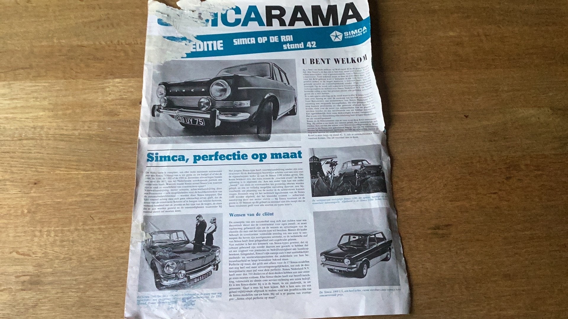 Simca Rama krant  uit 1969, Ophalen of Verzenden, Gelezen, Overige merken