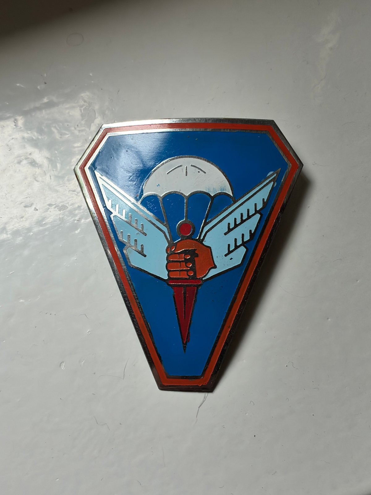 Metalen SOP embleem, Verzenden, Landmacht, Nederland, Embleem of Badge
