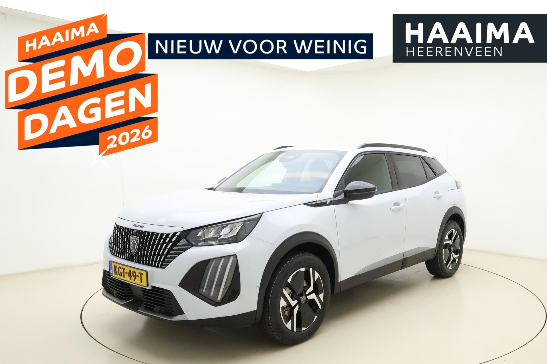 Peugeot e-2008 EV Allure Avantage 54 kWh DEMO | 400km WLTP |, Auto's, 156 pk, Leder en Stof, Wit, Origineel Nederlands