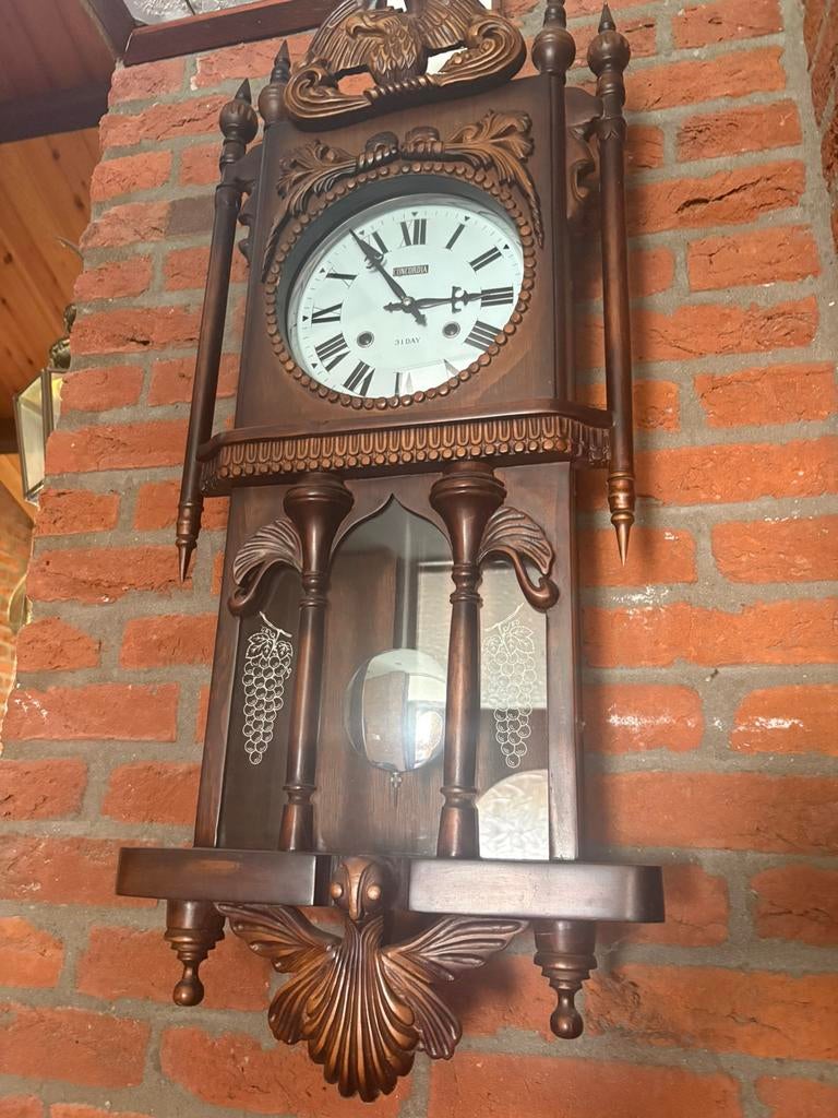 Prachtige klassieke Concordia wandklok – 31-daags uurwerk, Ophalen of Verzenden