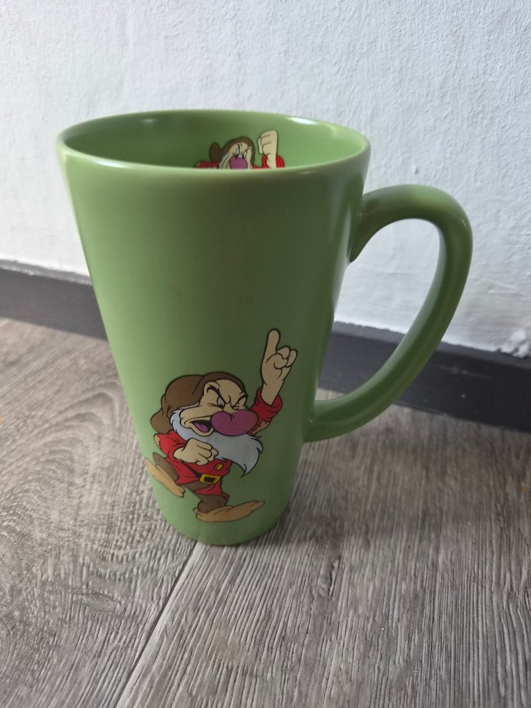 Disney latte mok/koffiebeker Grumpie, Verzamelen, Disney, Ophalen of Verzenden, Sneeuwwitje of Doornroosje, Nieuw, Servies