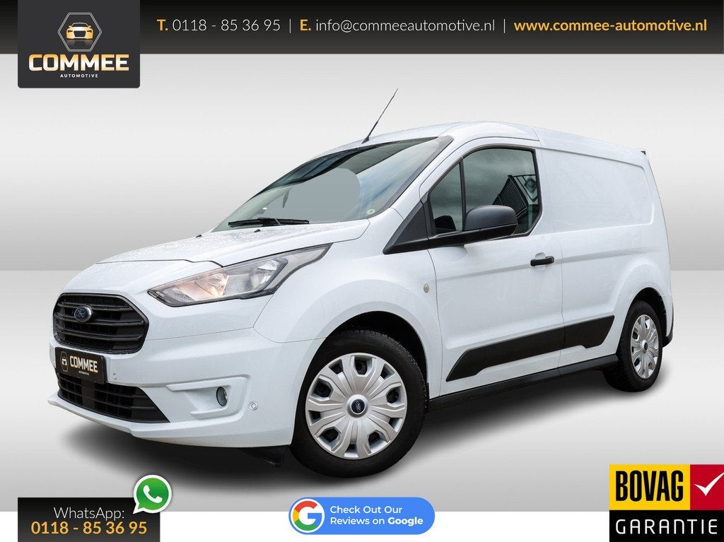 Ford Transit Connect 1.0 Ecoboost L1 Trend BPM Vrij AC I PDC, Voorwielaandrijving, Gebruikt, Zwart, Wit