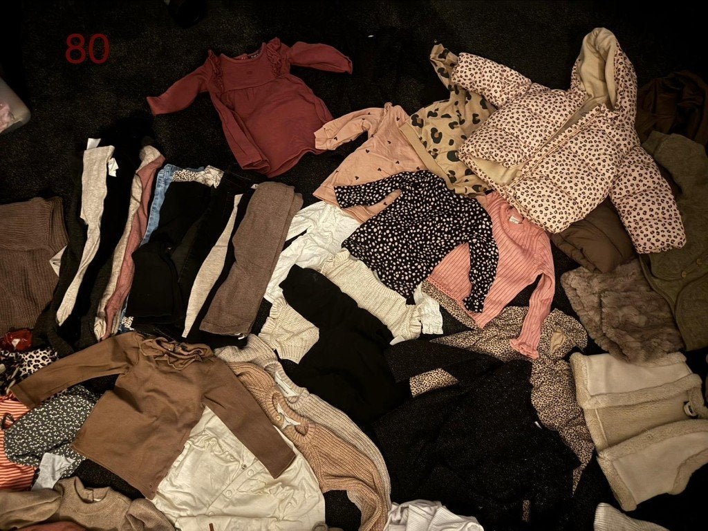 Meisjes kleding box maat 80, Ophalen, Zo goed als nieuw, Meisje, Overige typen
