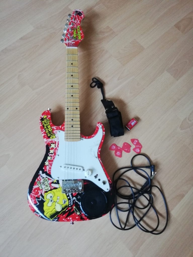 SpongeBob Elektrische Kindergitaar met Accessoires!, Muziek en Instrumenten, Snaarinstrumenten | Gitaren | Elektrisch, Ophalen