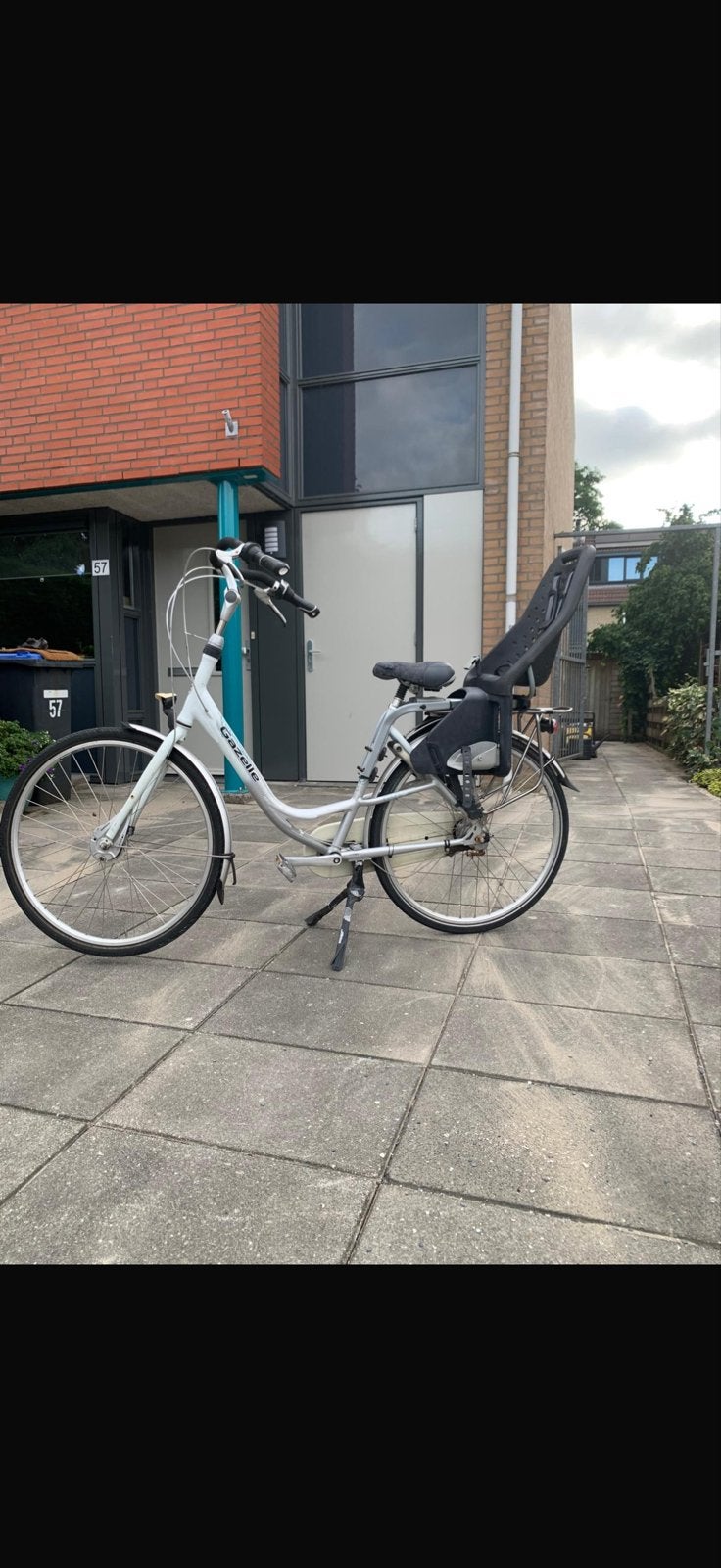 Gazelle fiets met kinderzitje, Fietsen en Brommers, Fietsen | Dames | Damesfietsen, Ophalen, Gebruikt, 50 tot 53 cm, Gazelle