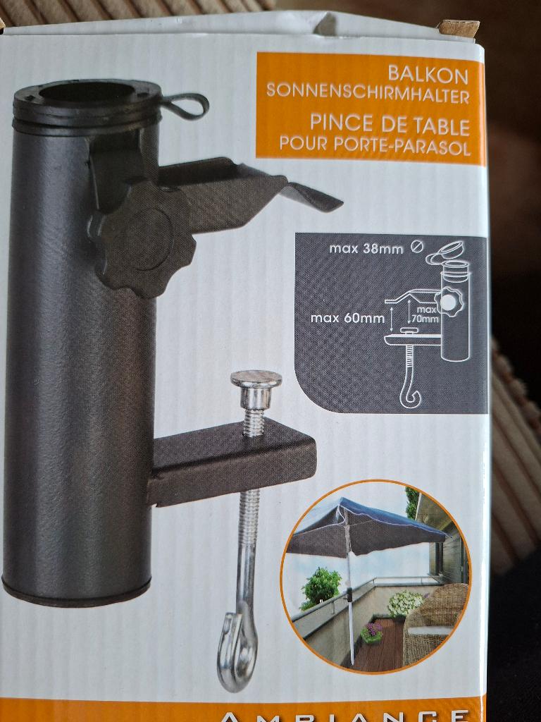 Balkon parasolhouder nu : €4, Tuin en Terras, Parasols, Ophalen, Nieuw, Minder dan 1 meter, Overige typen