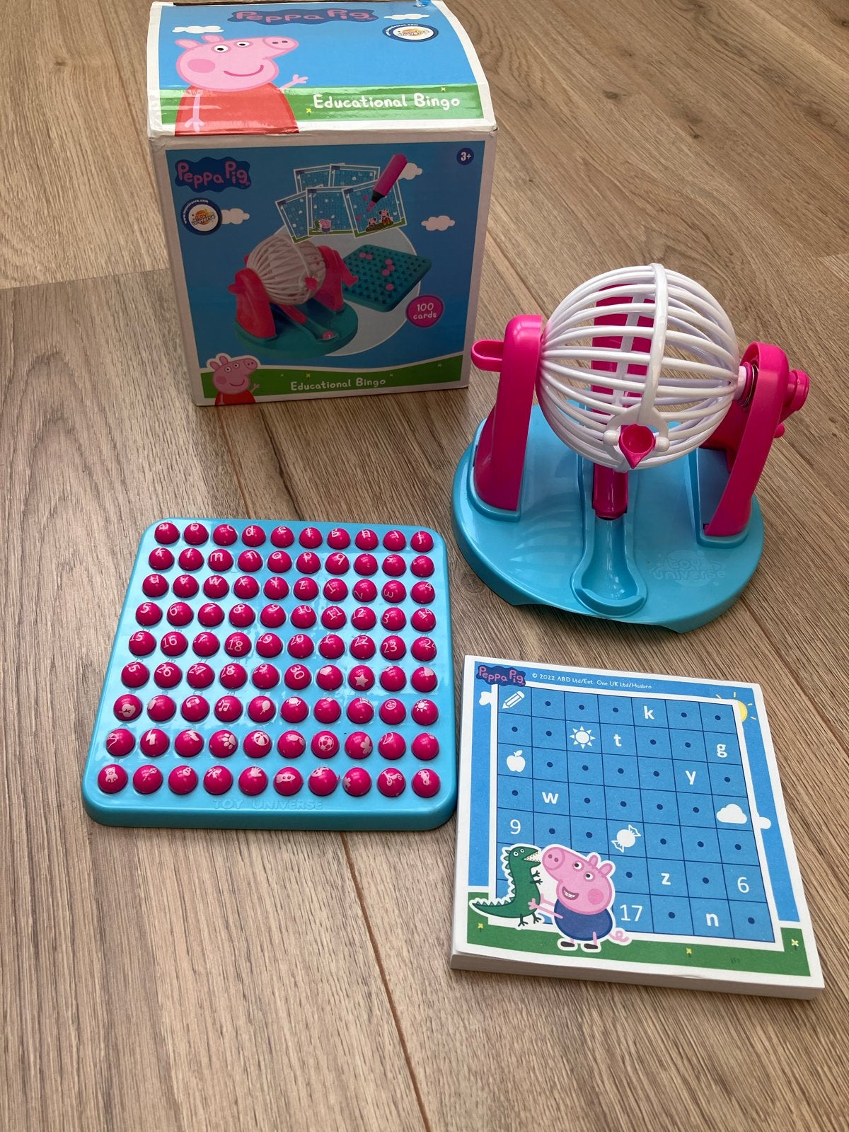 Peppa Pig Educatief Bingo Spel, Hobby en Vrije tijd, Een of twee spelers, Ophalen of Verzenden, Gebruikt