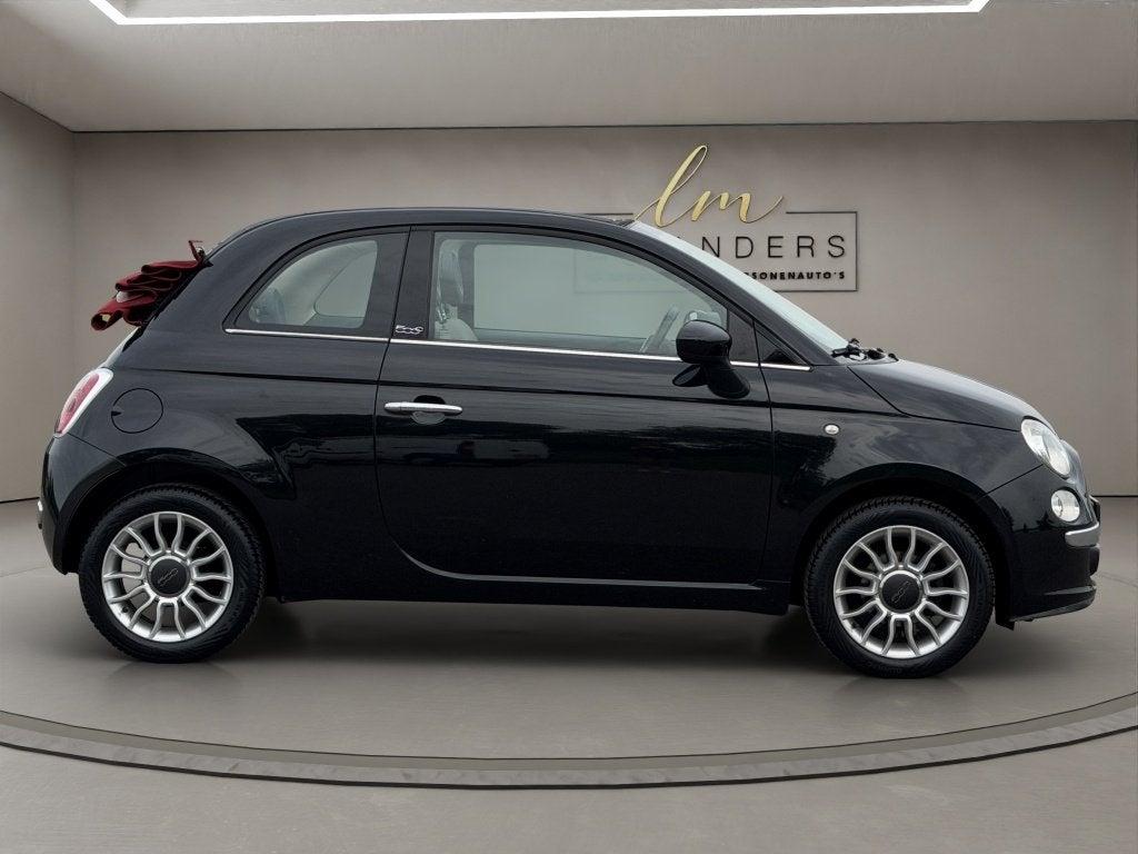 Fiat 500C 1.2 Lounge 2009 ZWART | Airco | Cabrio | Driem nie, Auto's, Euro 5, Gebruikt, 4 cilinders, Cabriolet
