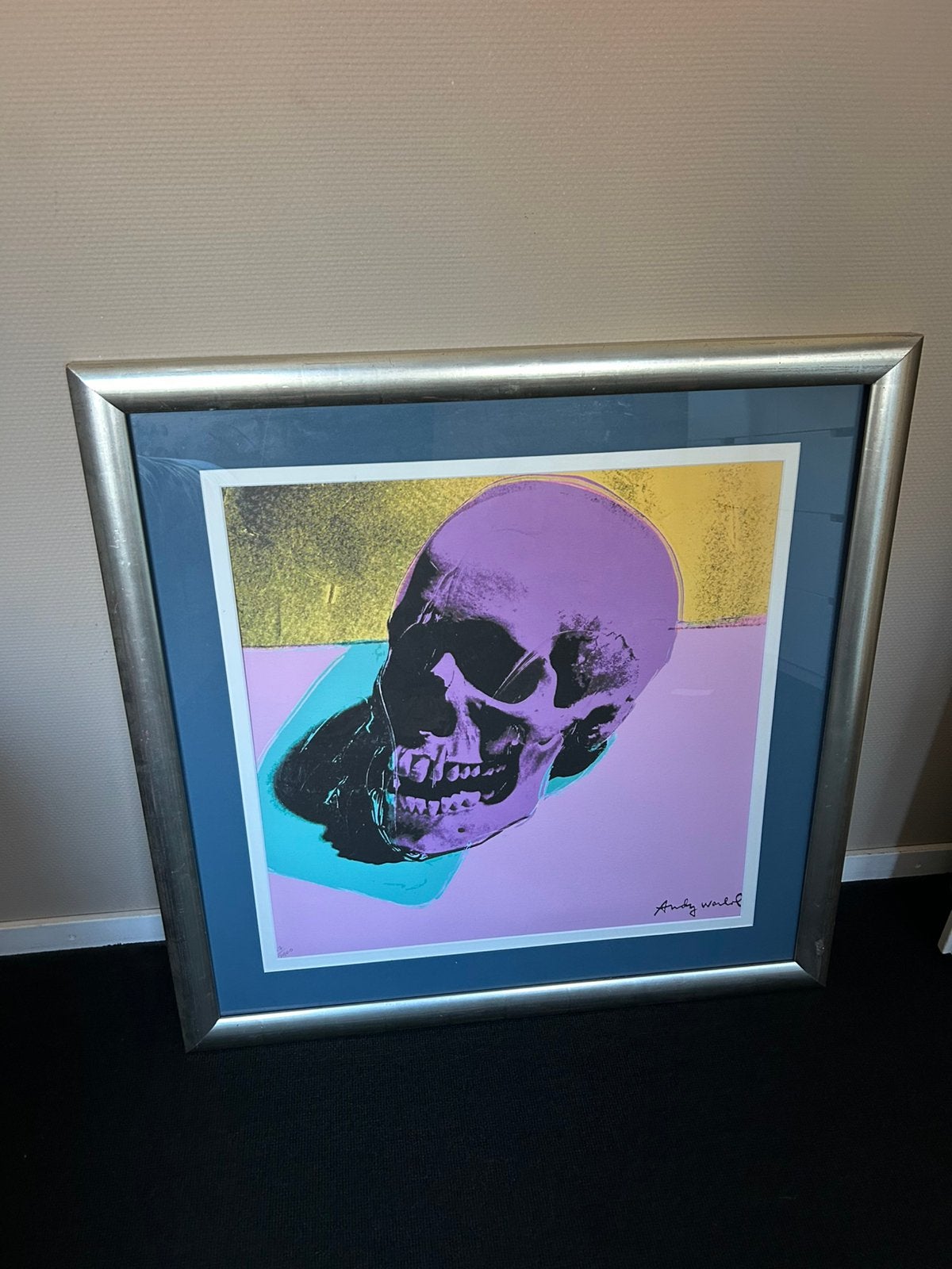 Andy Warhol large skull genummerde zeefdruk, Ophalen