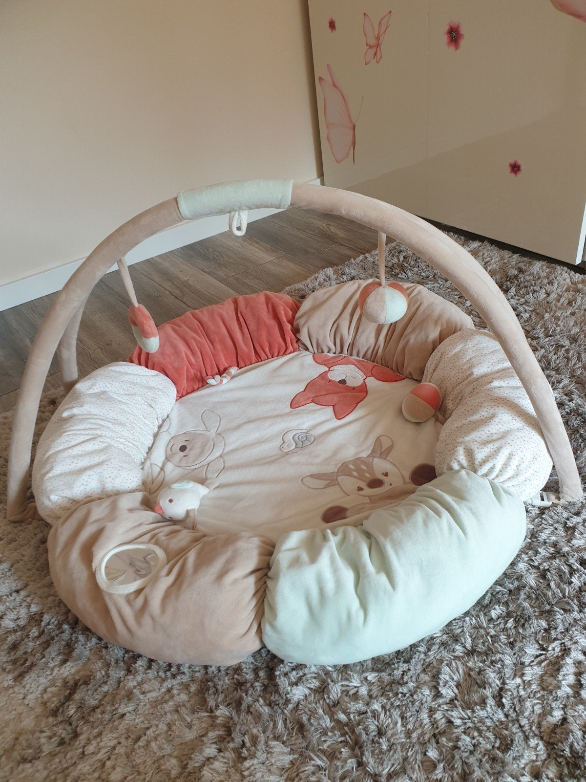 Nattou Speelkleed/Babygym met zachte speeltjes, Ophalen of Verzenden, Zo goed als nieuw, Speelkleed