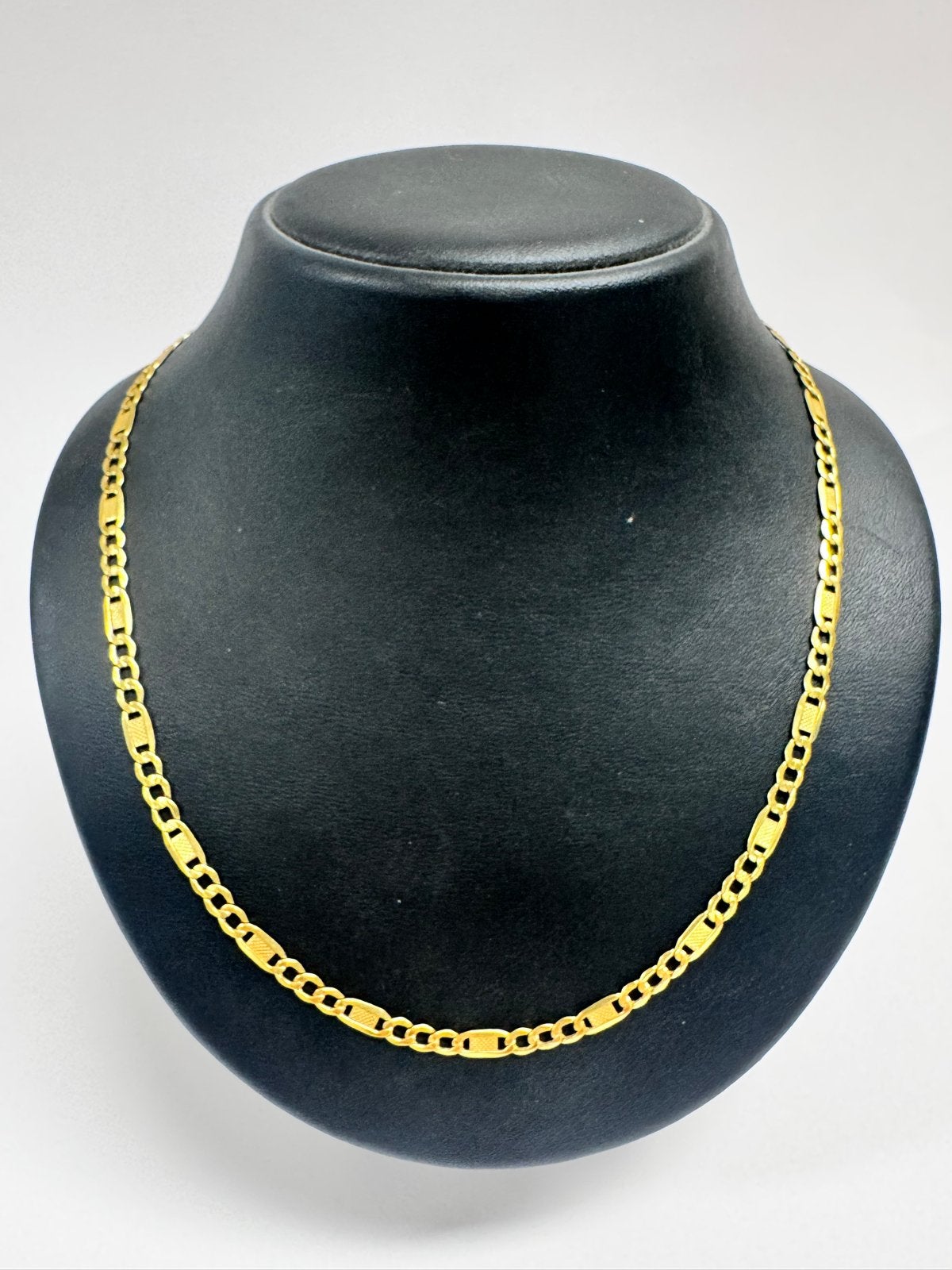17693 14kt Gouden Fantasie Figaro Ketting 60cm - Nieuwstaat, Ophalen of Verzenden, Nieuw, Goud, Goud