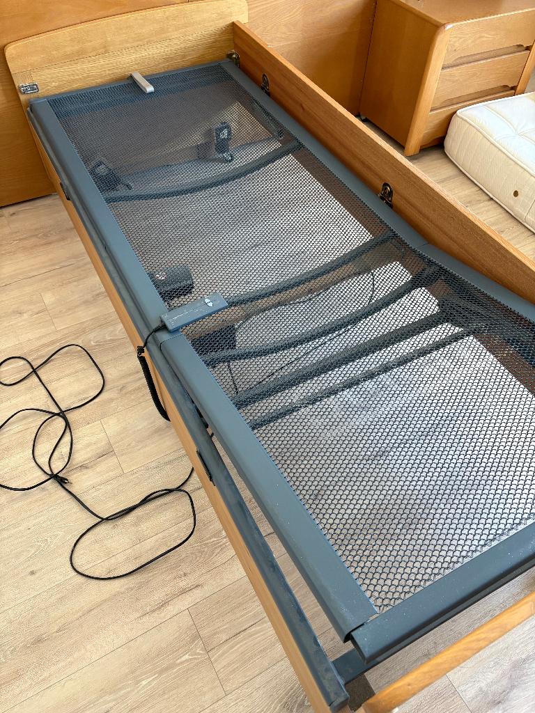 Elektrisch verstelbaar auping bedbodem 2x, Ophalen, Eenpersoons, 80 cm, 200 cm