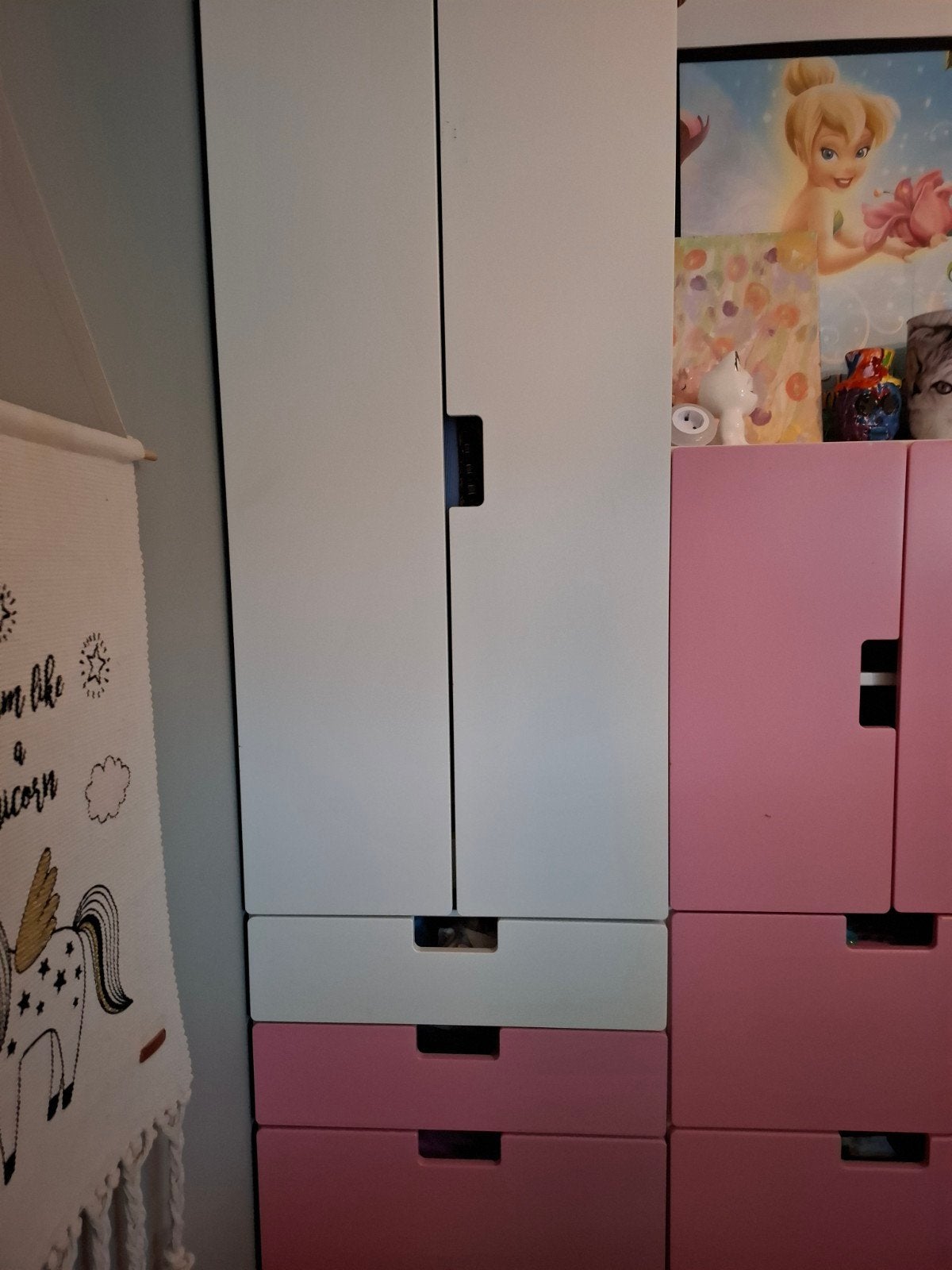 Te koop 2 Smastad roze/witte kasten, Ophalen, Gebruikt, 50 tot 70 cm, 105 cm of meer