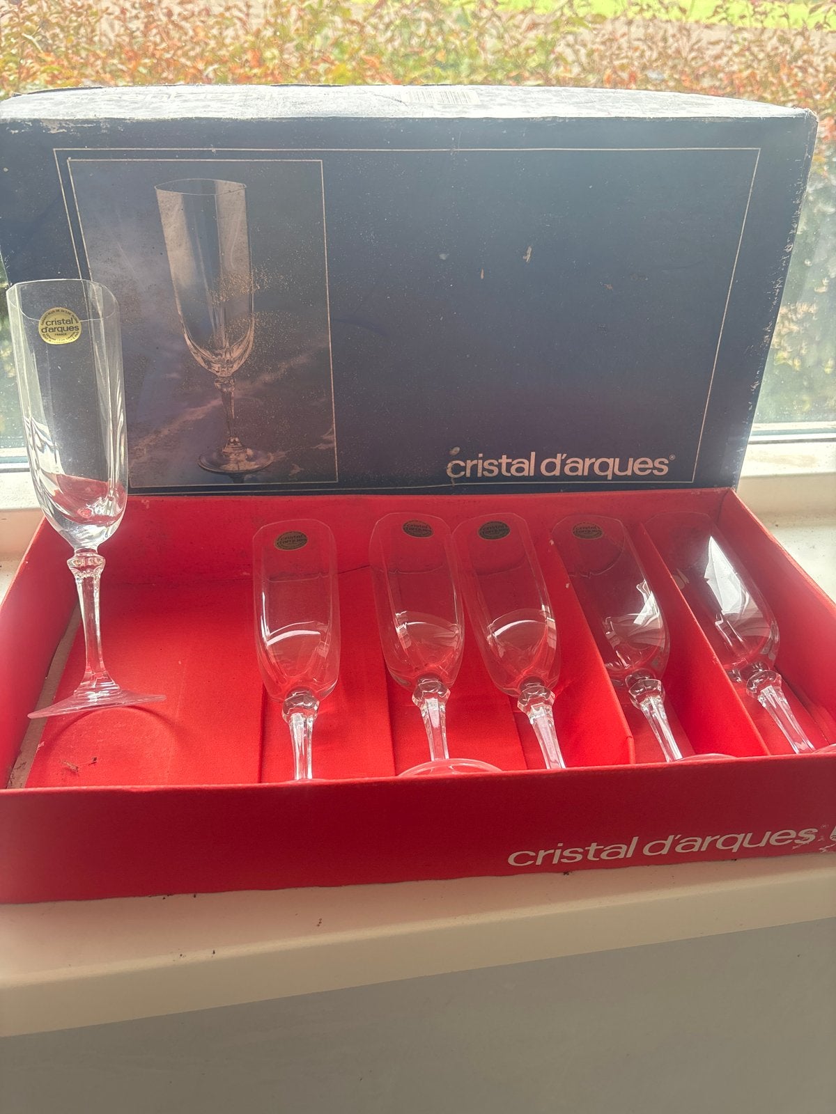 Cristal d'Arques champagneglazen set van 6, Antiek en Kunst, Ophalen of Verzenden