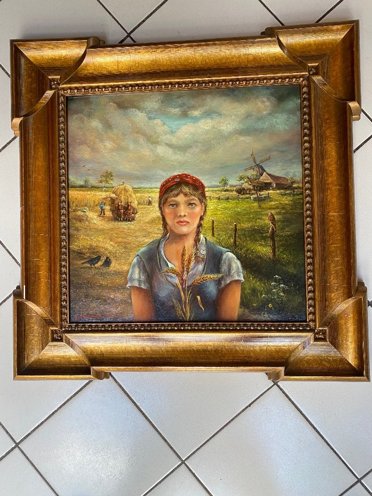 Schilderij Bernard van Rijthoven titel: Zo mooi is de Kempen, Paneel, Realistisch, Ophalen of Verzenden, Landschap