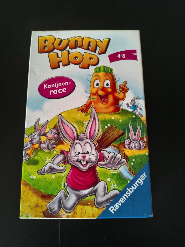 Bunny Hop konijnenrace reisspel, Ophalen, Gebruikt, Ravensburger, Een of twee spelers
